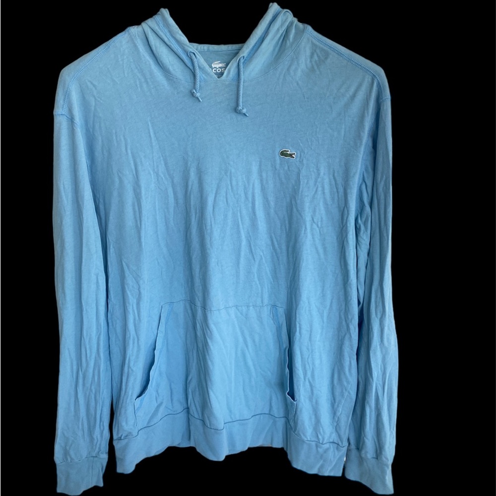 Lacoste lightweight long sleeve hooded tee